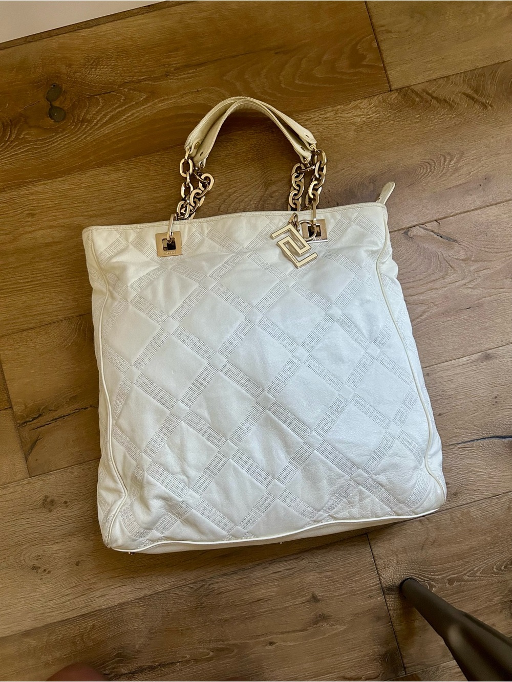 Versace Cream/Off White  Tote Bag